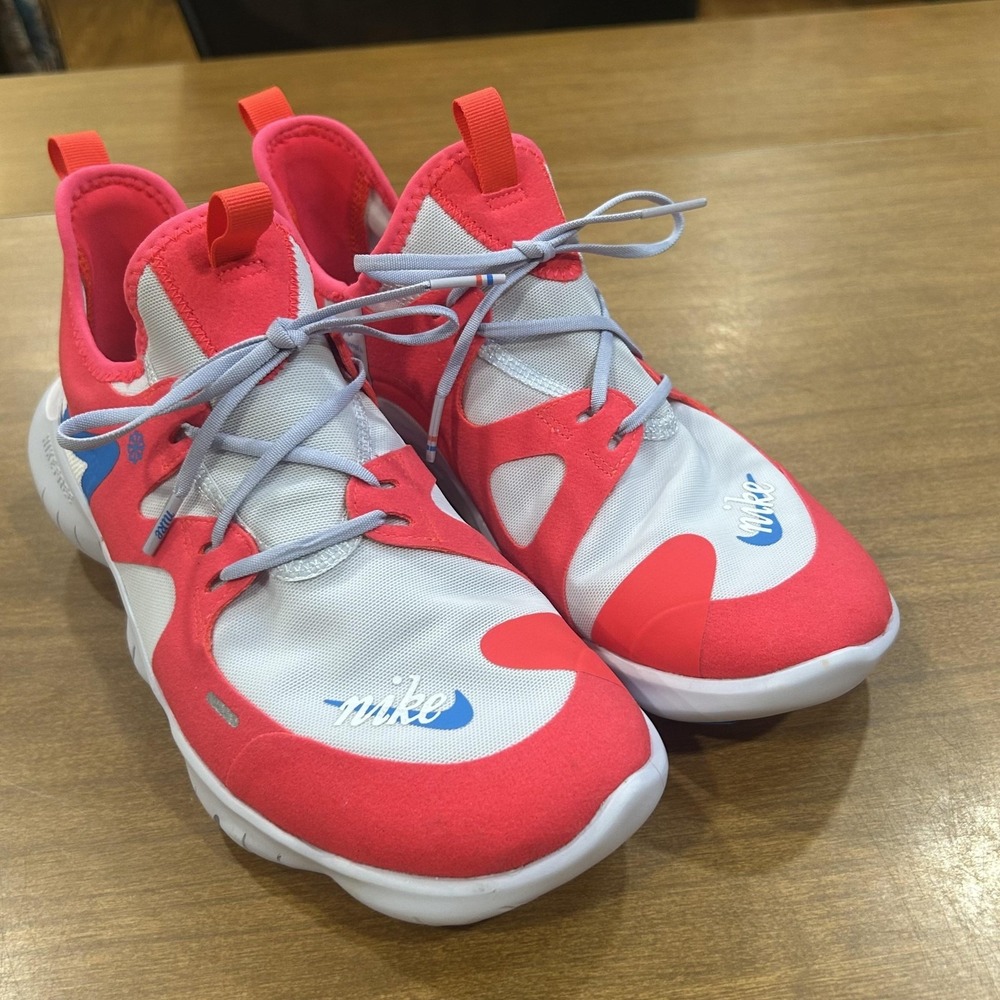 Nike Free Shoes Youth Size 6.5 Red White Blue Running Sneakers CJ7203-600‎